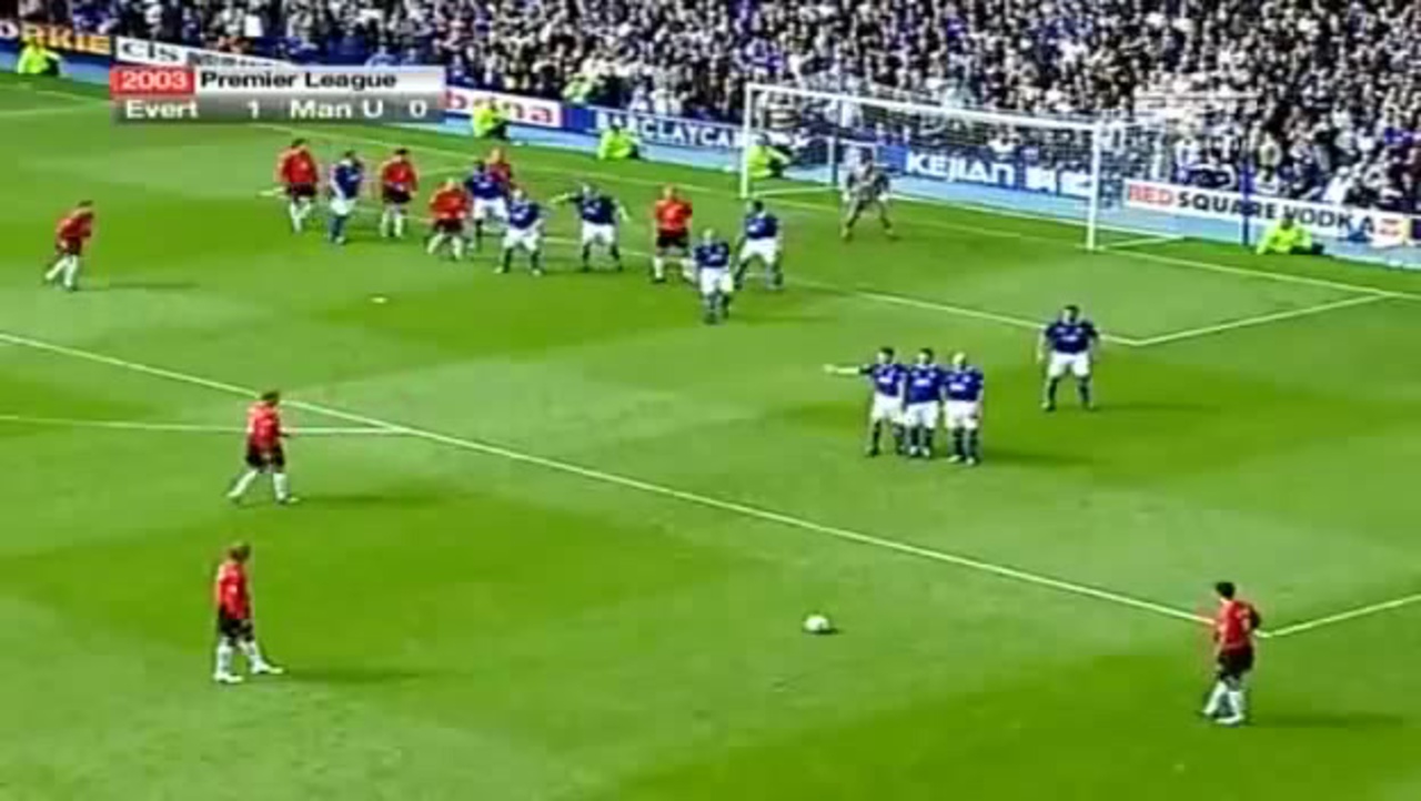 David Beckham Free kick vs Everton La Zappette